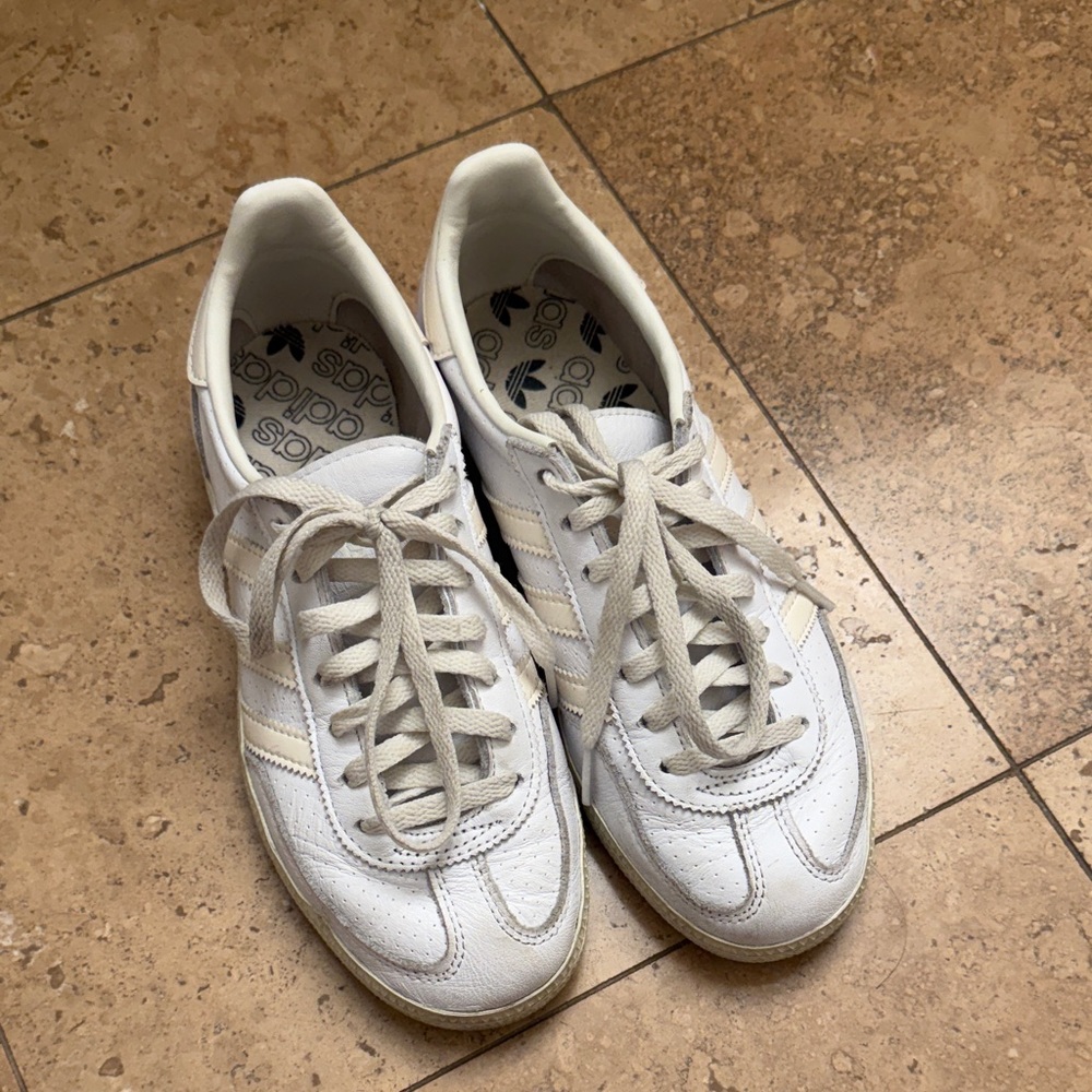 Adidas Off-White Leather Sneakers